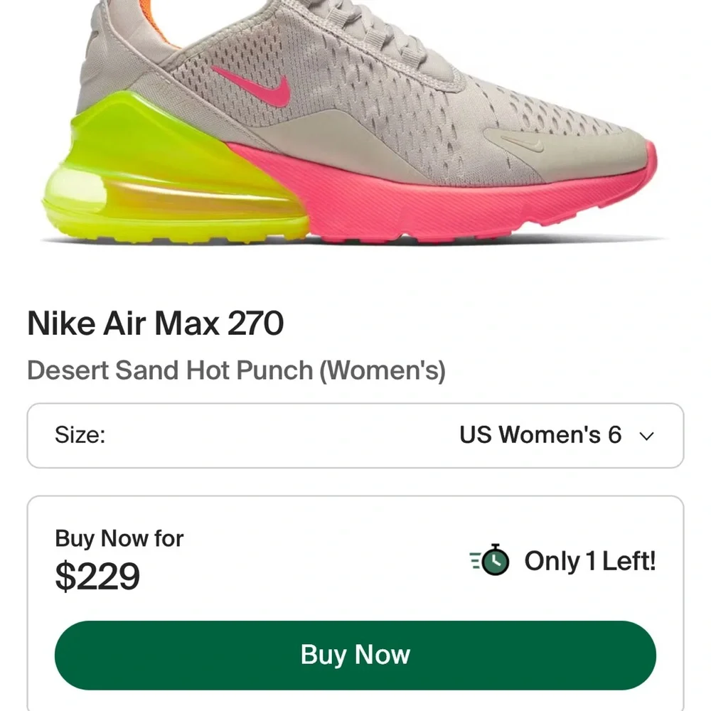 Nike Air Max 270 Desert Sand Sneakers - Picture 4 of 15